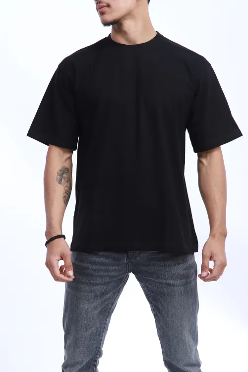 Black Drop Shoulder T-shirt